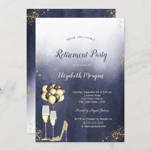 Invitation Parties scintillant talons hauts, Ombre Blue Retir