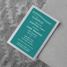 Parties scintillant turquoise et Argent Fête Surpr