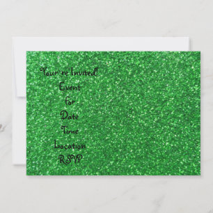 Invitation Parties scintillant verte