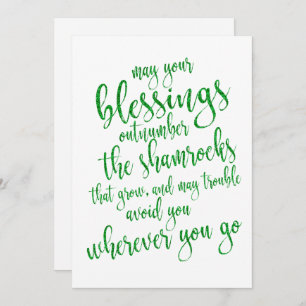 Invitation Parties scintillant verte cool St patrick's Day Pa