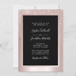 Invitation Parties scintillant vierge, tout en un Mariage