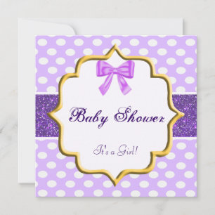 Invitation Parties scintillant violet Pointe Baby shower Invi