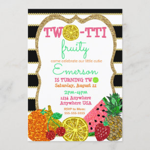 Invitation parties scintillantes de Tutti Frutti