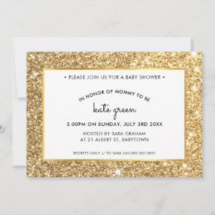 Invitation Parties scintillantes fascinantes d'or