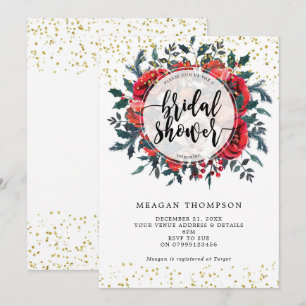 Invitation parties scintillantes nuptiales d'or d'invitation