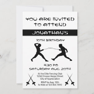 Invitation Partition moderne de clôture en silhouette noire e