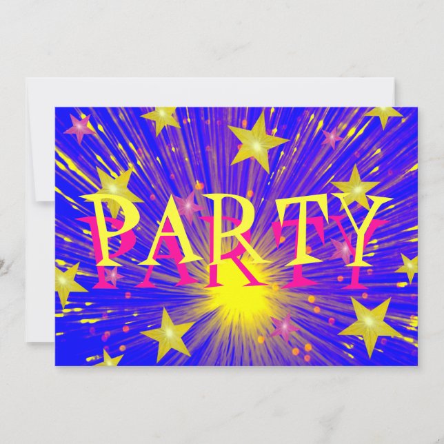 Invitation "Party" Firework (Devant)