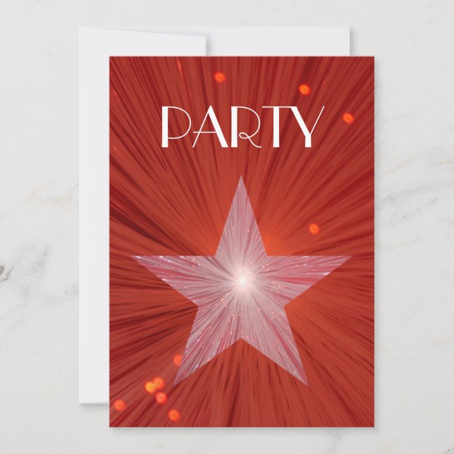 Invitation "Party" Red Star (Devant)