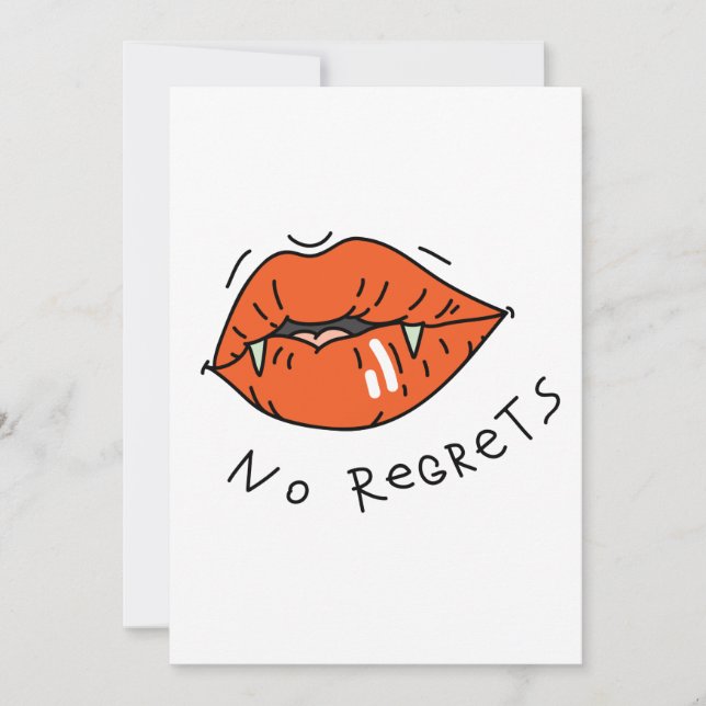 Invitation Pas de Regrets Red Lips Valentine (Devant)