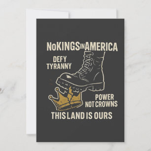 Invitation Pas de rois en Amérique Anti-Trump 4 juillet