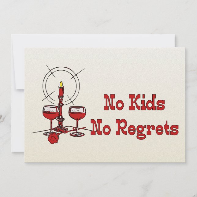 Invitation Pas d'enfants pas de regret (Devant)