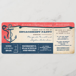 Invitation passage-billets d'embarquement de partie de