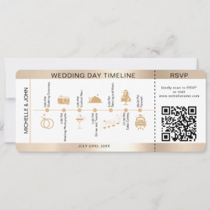 Invitation Passe d'embarquement Montage Mariage illustré RSVP