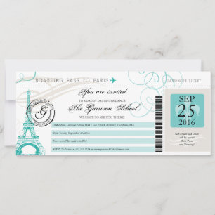 Invitation Passe Père Fille Danse Paris Embarquement Pass