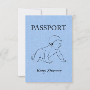 Invitation Passeport baby shower