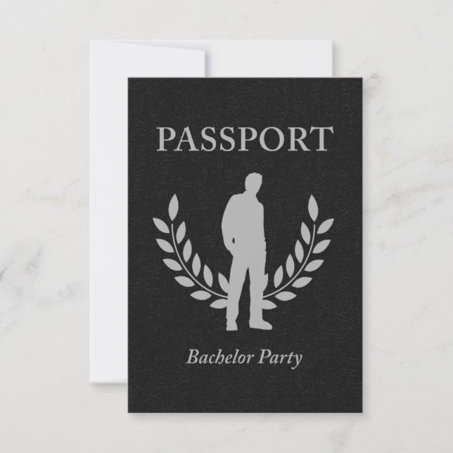 Invitation passeport de la partie célibataire (Devant)
