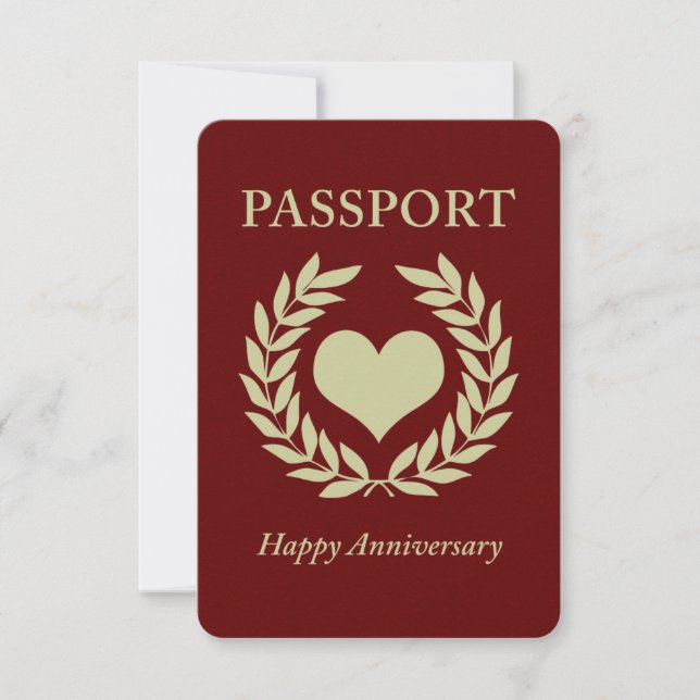 Invitation passeport de l'anniversaire heureux (Devant)