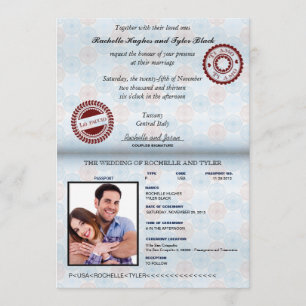 Invitation Passeport de l'Italie épousant Invitation_custom