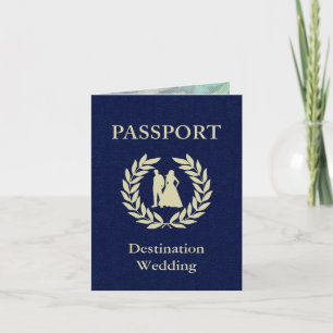 Invitation passeport de mariage de destination
