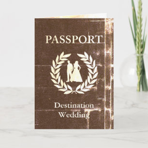 Invitation passeport de mariage de destination
