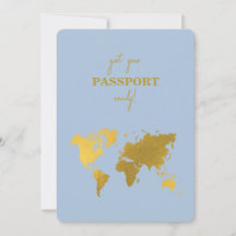 Passeport de mariage de destination Monde Bleu pou