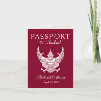 Passeport de mariage en Thaïlande Burgundy Enregis