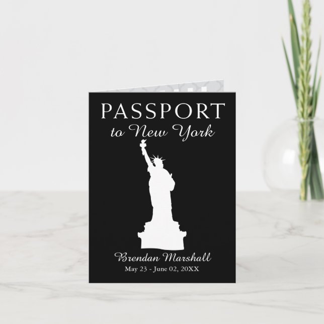 Invitation Passeport de New York 21E anniversaire (Devant)