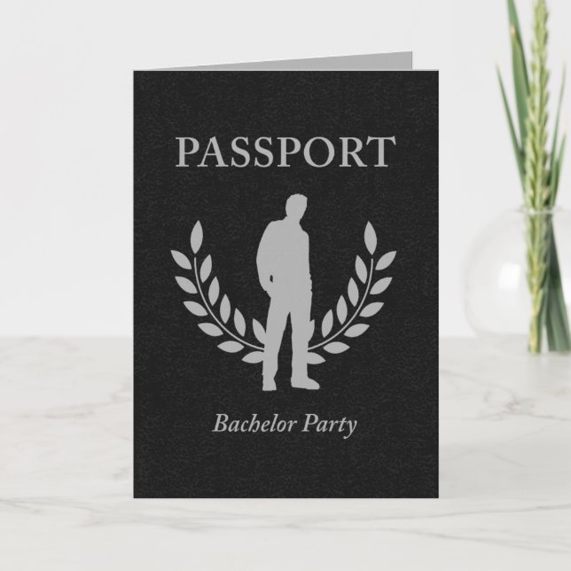 Invitation passeport d'enterrement de vie de jeune garçon (Devant)