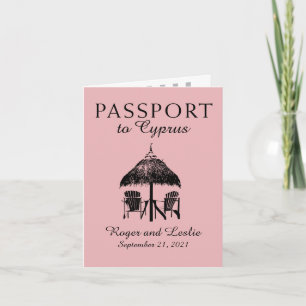Invitation Passeport Mariage de Chypre Paphos