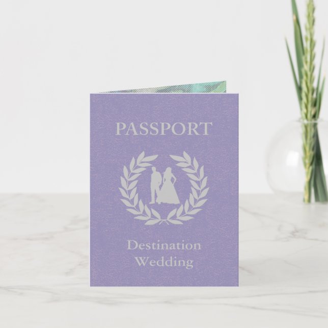 Invitation passeport mariage de destination (Devant)