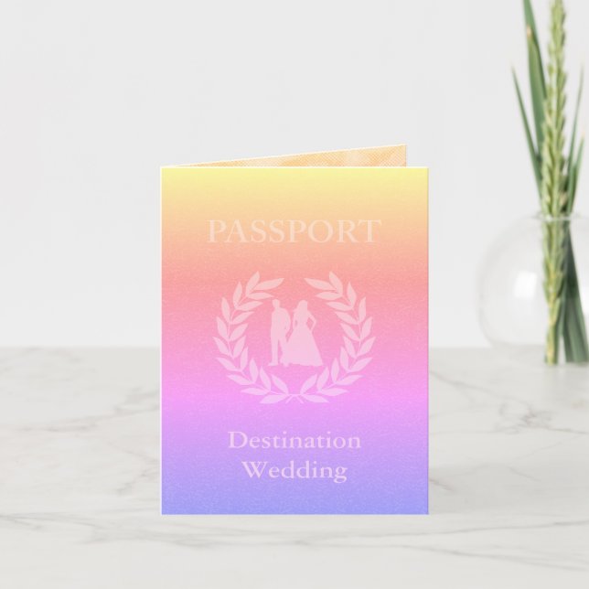 Invitation passeport mariage de destination (Devant)