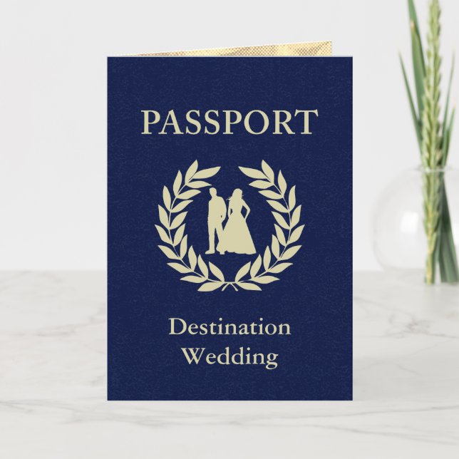 Invitation passeport mariage de destination (Devant)