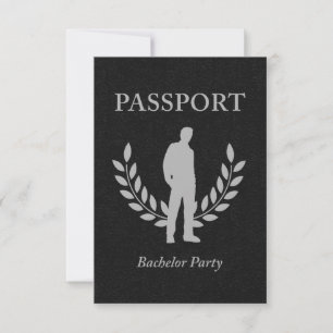 Invitation passeport pour l'enterrement de vie de garçon