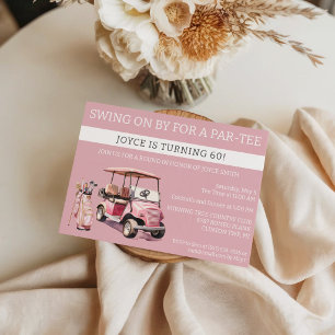 Invitation Passez pour une fête d'anniversaire Par-Tee, thème
