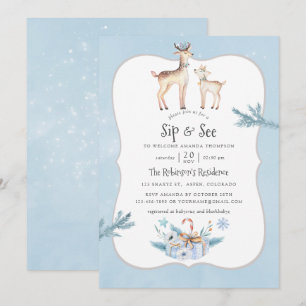 Invitation Pastel à l'aquarelle pour un Sip and Se