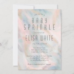 Invitation Pastel Abstrait Élégant Chic CUSTOM BABY SPRINKLE