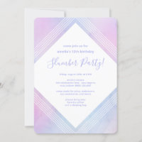 Pastel Aquarelle Anniversaire Fête de bois Purple