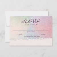 pastel arc-en-ciel RSVP avec bord déchiré