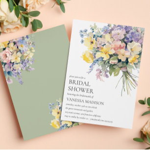 Invitation Pastel Bloom BRIDE BOUQUET FÊTE DES MARIÉES