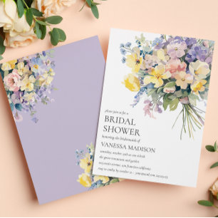 Invitation Pastel Bloom BRIDE BOUQUET FÊTE DES MARIÉES