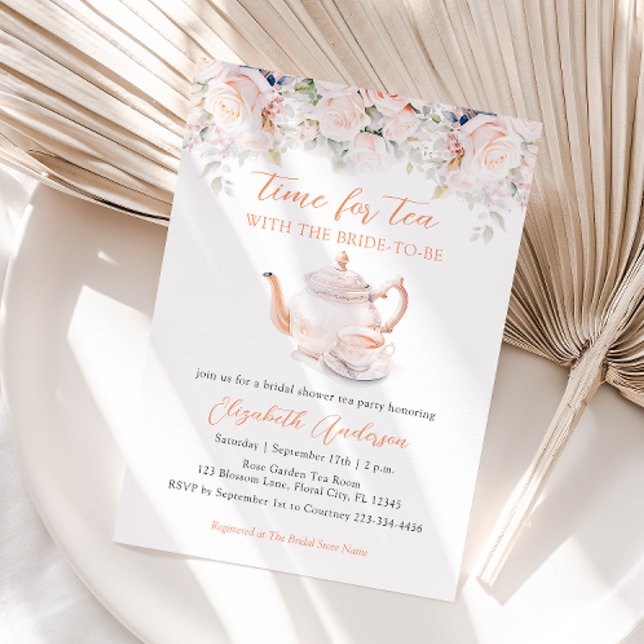 Invitation Pastel Blooms Fête des mariées Tea Party (Créateur téléchargé)