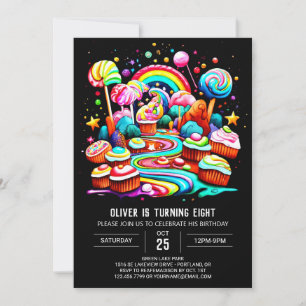 Invitation Pastel Candy fête son anniversaire