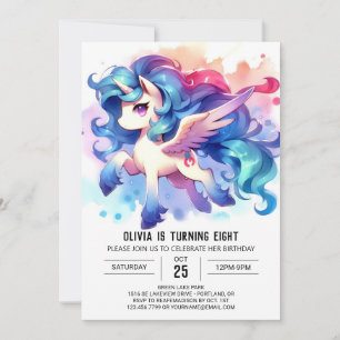 Invitation Pastel Custom Horse Anniversaire