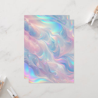 Invitation Pastel Dreamscape : Carnet de tourbillon holograph