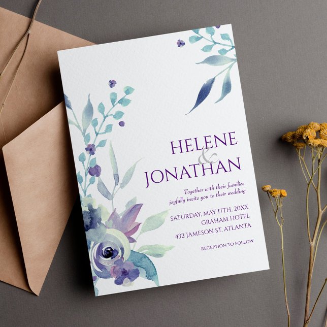 Invitation Pastel Elegant Floral Moderne Boho Mariage (Créateur téléchargé)