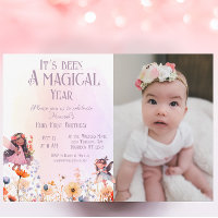 Pastel Fairy First Magic Photo d'anniversaire