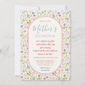 Invitation Pastel Floral Mother’s Day Brunch