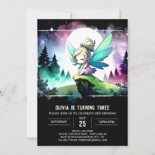 Invitation Pastel Fun Fairy Anniversaire