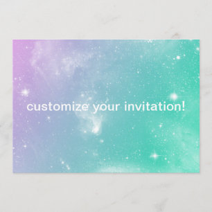Invitation Pastel Galaxy pour tout événement!