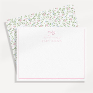 Invitation Pastel Garden Flowers from the Nursery Card
